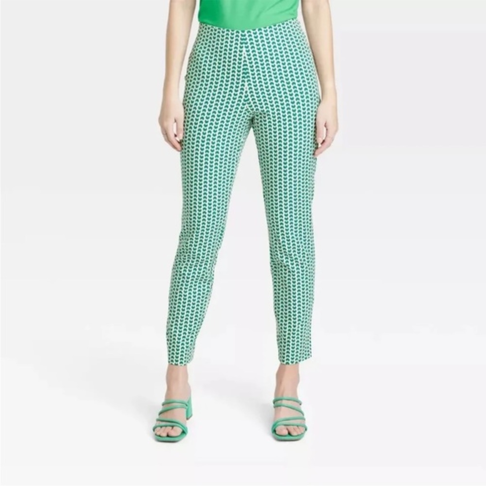 A New Day Women's High-Rise Slim Fit Ankle Pants Green Size 4